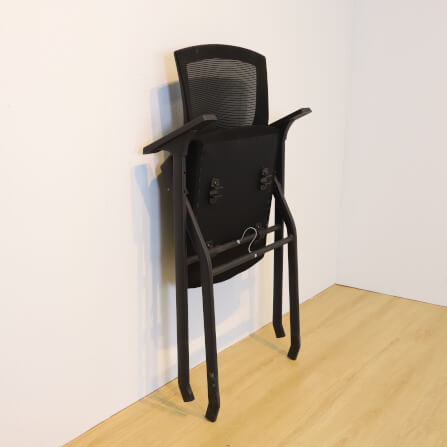 เก้าอี้สำนักงาน NSBOFFICE รุ่น ROLEX ขาเหล็ก พับได้ สีดำ_2